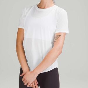 Lululemon High Neck Running and Training T-Shirt - White